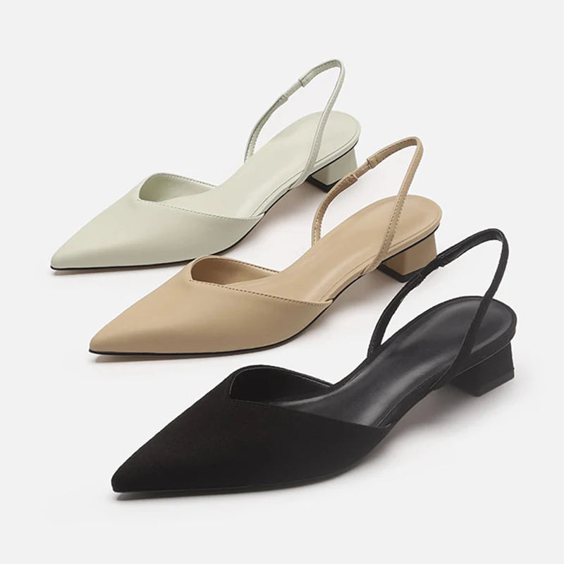 SAPATO SLINGBACK BLOCO COURO - RUBI