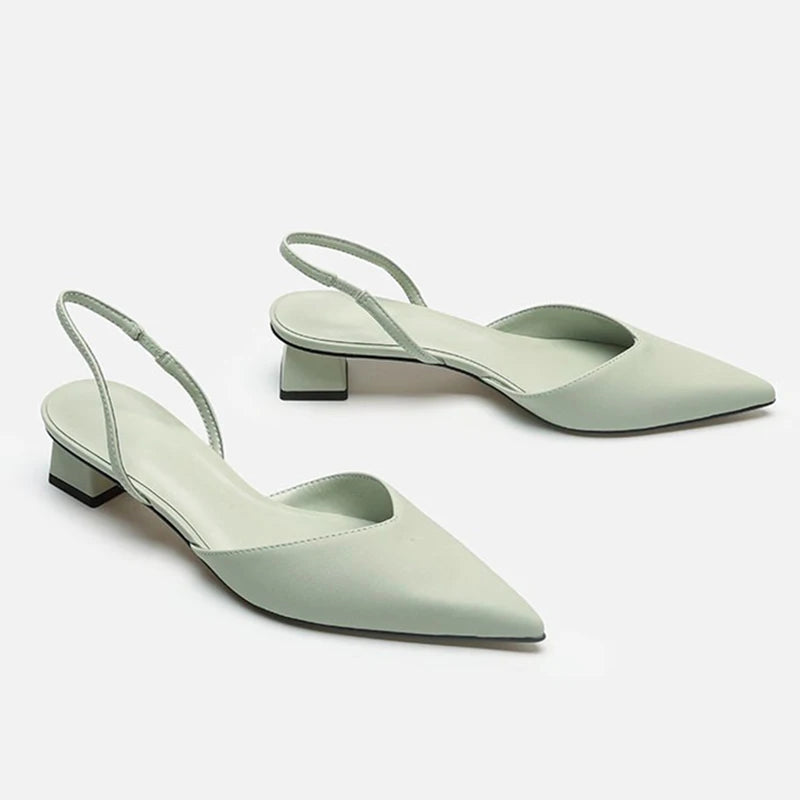 SAPATO SLINGBACK BLOCO COURO - RUBI